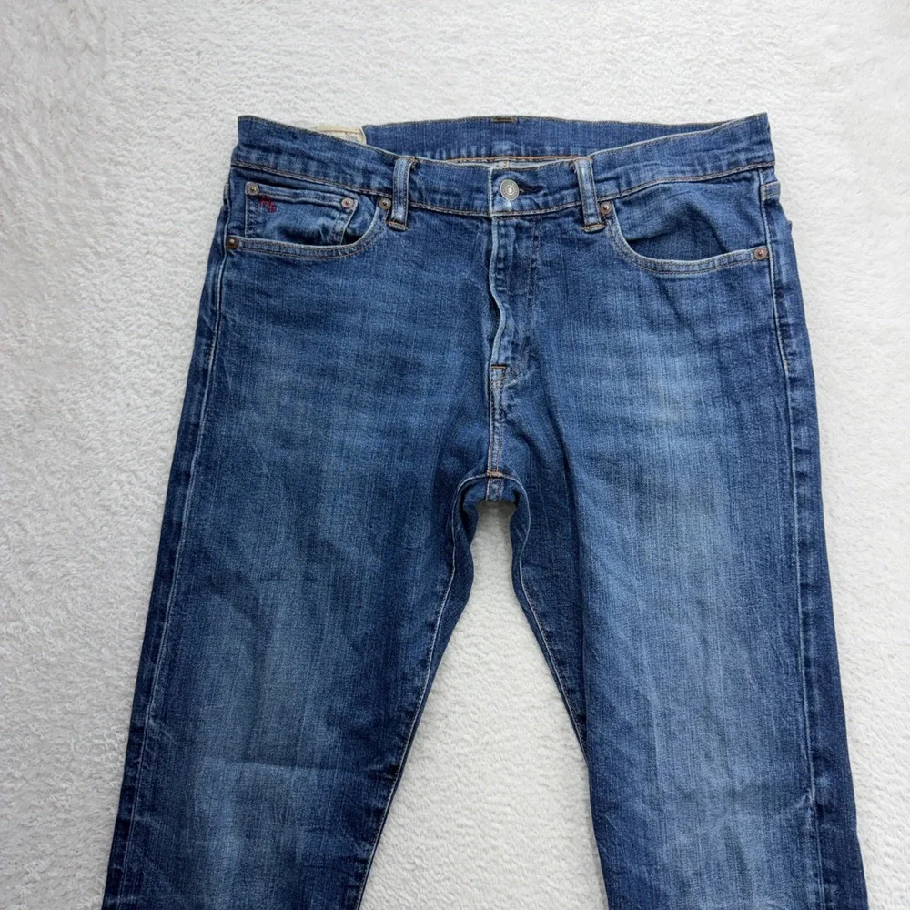 Polo Ralph Lauren Sullivan Slim Mens Blue Medium Wash Stretch Denim Jeans 34x32